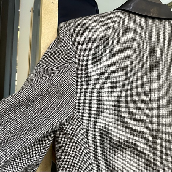 Barbara Bui Jacket Black Leather Collar Blazer - Picture 12 of 15